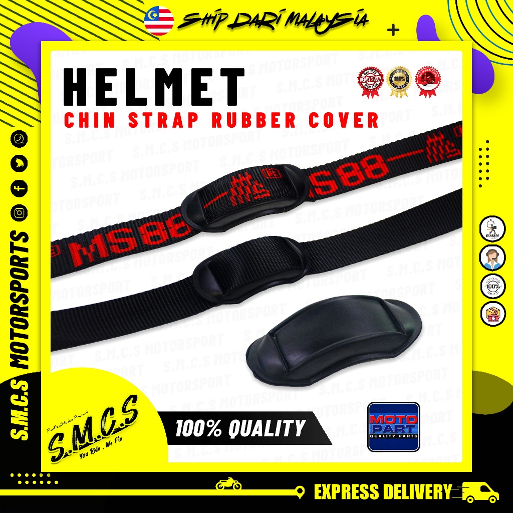 SMCS Helmet Chin Rubber Strap Cover Tali - หมวกกันน็อคทุกประเภท MS88 MHR SGV MDH ARC