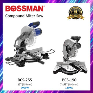 BOSSMAN 10" Compound Miter Saw BCS190 7-1/2" / BCS255 10" mitre saw mesin Potong Kayu Aluminium Gergaji Miter Kompaun