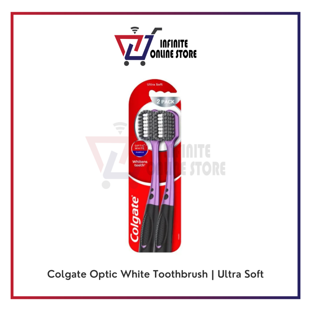 แปรงสีฟัน Colgate Optic White Purple (อัลตร้าซอฟท์) (2s)