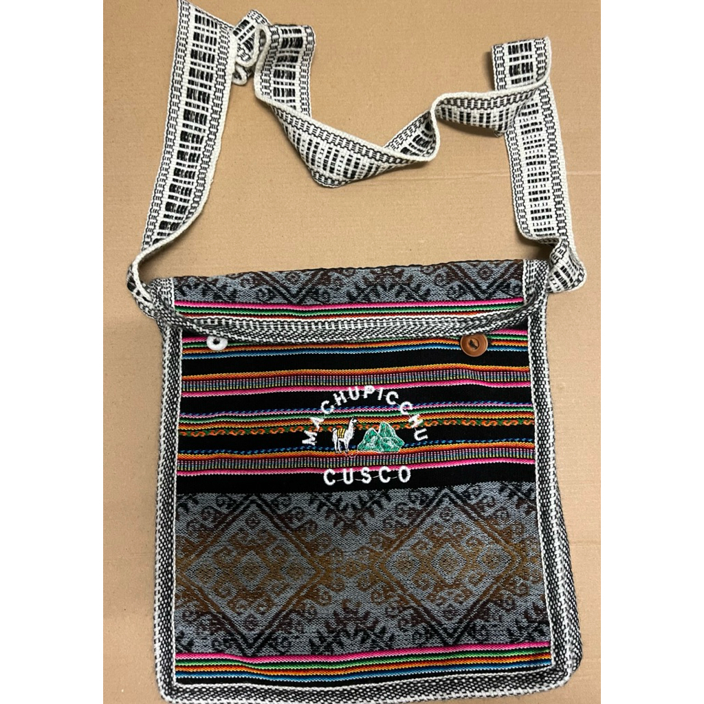 & ใหม่เอี่ยมเปรูเผ่าแฮนด์เมด Machu Picchu Cusco Sling Bag