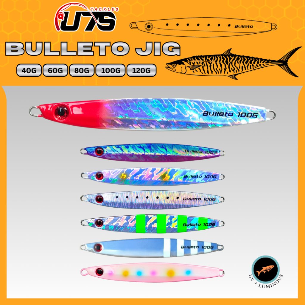 UTS Bulleto Fast Jig/Fast Jig Tenggiri Killer/Speed Jig Tenggiri/40G/60G/100G/120G
