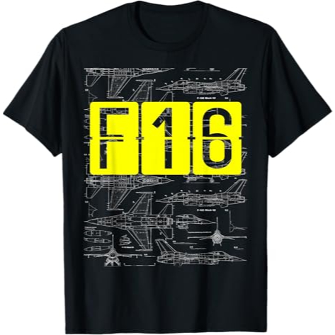 F16 Jet Aircraft Fighter usa เสื้อยืดผ้าฝ้ายทหาร