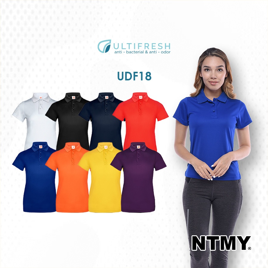 [DISCON] NTMY Ultifresh เสื้อโปโลหญิงตัด Dri-Fit เสื้อคอปกไมโครไฟเบอร์ UDF18