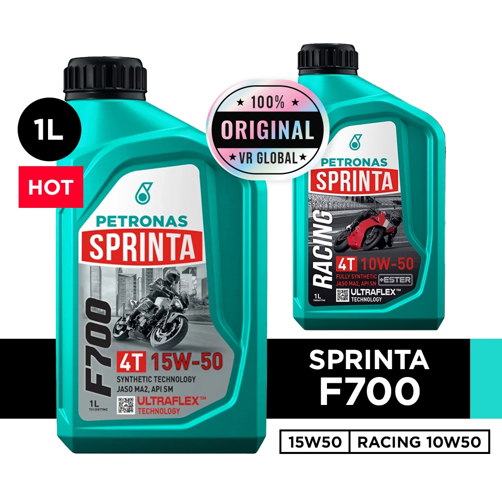 Petronas Sprinta F700 15W50 Semi / Racing Ester 10W50 สังเคราะห์เต็มรูปแบบ - น้ํามันเครื่อง Minyak E