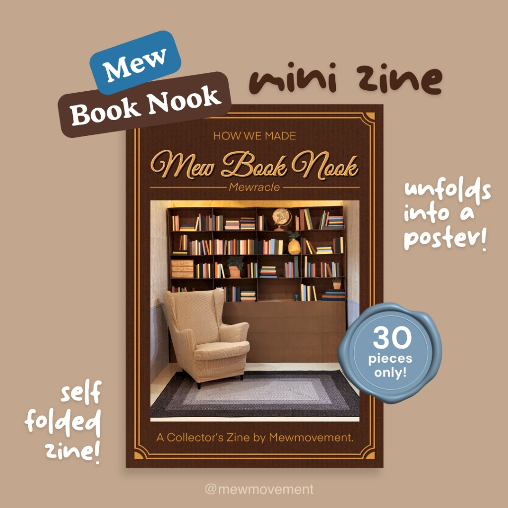 Mew Book Nook Mini Zine & Poster, Mini Collector Zine, Art Process, Art Making Zine, Creative Zine