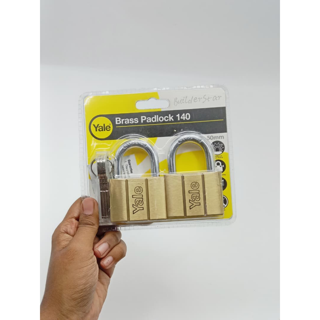 PL140-50KA-2 2PCS 50MM YALE KEYED ALIKE HEAVY DUTY PADLOCK 140