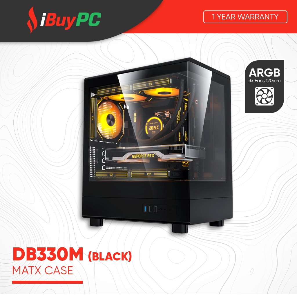 DARKFLASH DB330M mATX เคสพีซี (สีดํา)