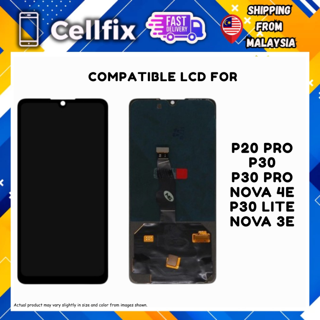 CELLFIX HW P20 PRO P30 PRO NOVA 4E ELE-L29 ELE-L09 P30PRO P30 LITE NOVA 3E จอแสดงผล LCD COMACTIBLE R