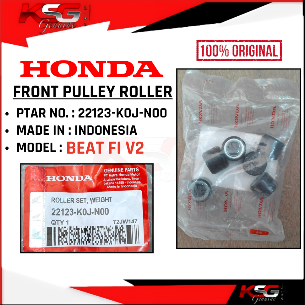 HONDA 100% ORIGNAL BEAT V2 V3 V4 FRONT PULLEY ROLLER SET [ 22123-K0J-N00 ] !!