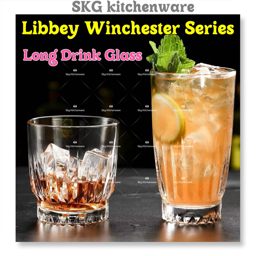 Libbey L15457/L15458 Winchester Series Long Drink Glass Coffee Milk Glass Gelas Jus Gelas Kopi Gelas