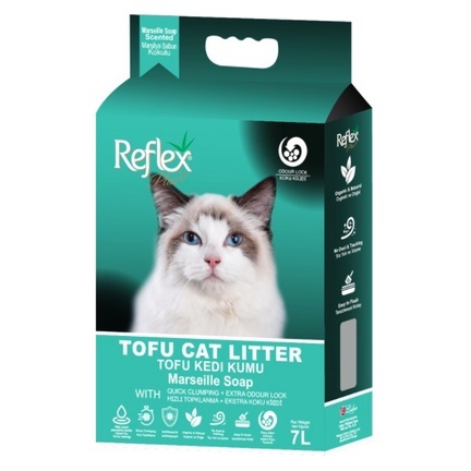 ทรายแมว Reflex Plus Tofu Flushable 7L
