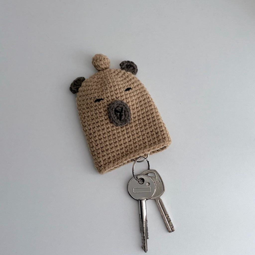 Fionas Crochet Capybara ดึง Key Holder/Key Bag/Key Protector 卡皮巴拉件套/key包 CK035