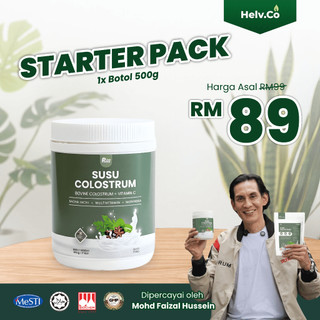 Helv.co [SET BOTOL] Susu Colostrum HelvGO | Susu Lengkap Sacha Inchi, Moringa & Vitamin C | Perisa Vanilla