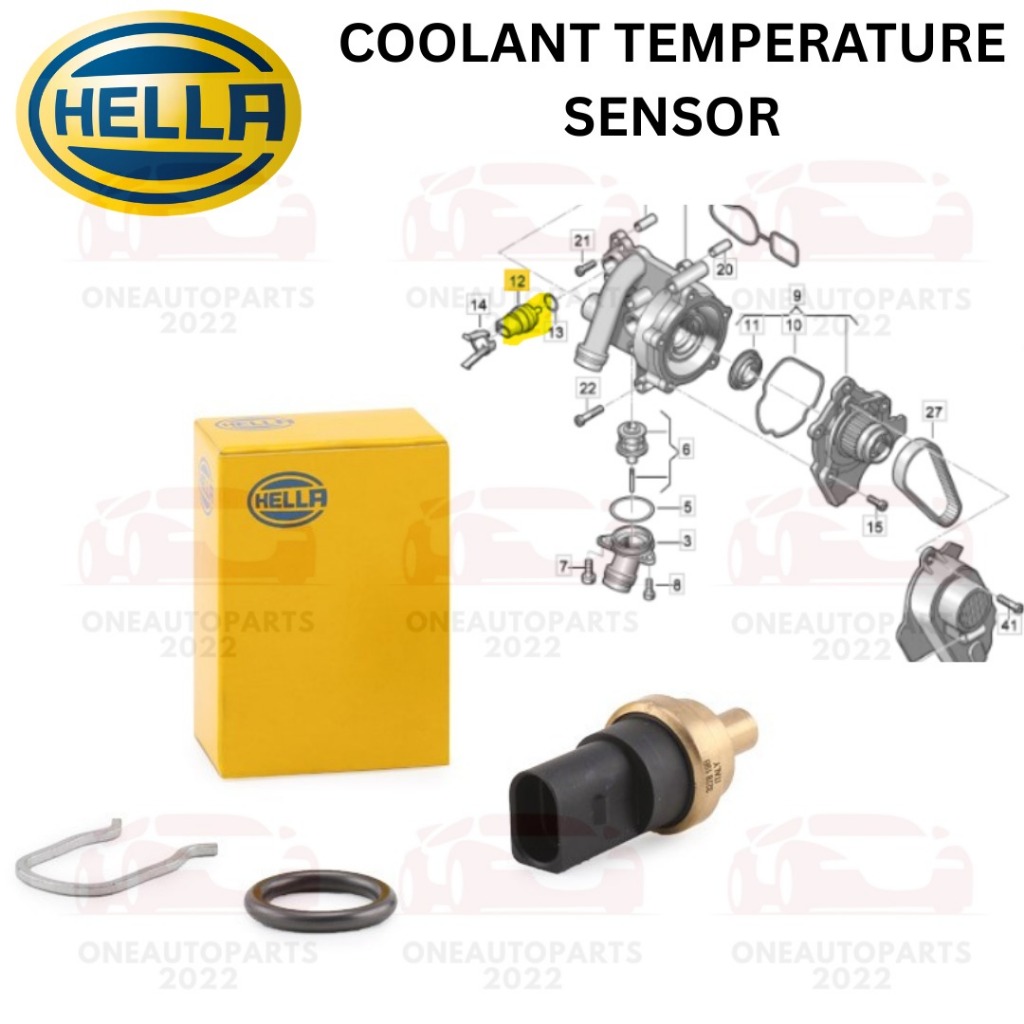 HELLA COOLANT TEMPERATURE SENSOR AUDI A1 1.4 Q3 (8UB) 2.0 A4 B8 2.0 AUDI TT TT TTS 8J_ 2.0