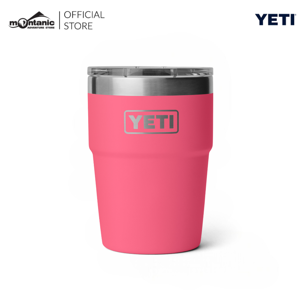 YETI Rambler 16oz (473ml) ถ้วยพร้อมฝาปิด MagsliderTM - 18/8 Stainless Steel, Stackable, Insulated