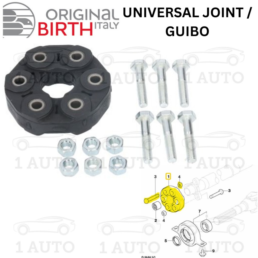 BIRTH อิตาลี UNIVERSAL JOINT BMW E36 318i M43 E46 318i N46 E90 N46 E84 X1 18i E87 N46