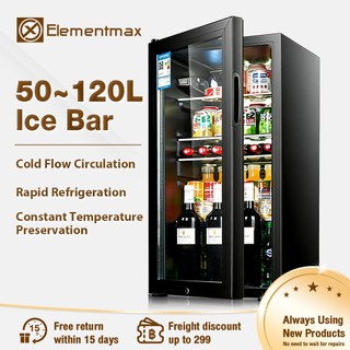 【Ready Stock】Ice Bar 100L 120L Refrigerator Frozen Refrigerator Rumah Peti Sejuk Wine Display Cabinet Freezer Pembeku