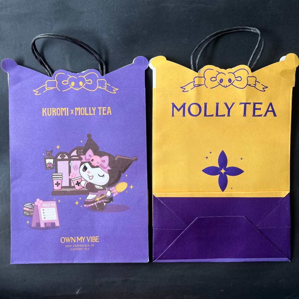 ถุงกระดาษ Molly Tea x Kuromi Double Cup |