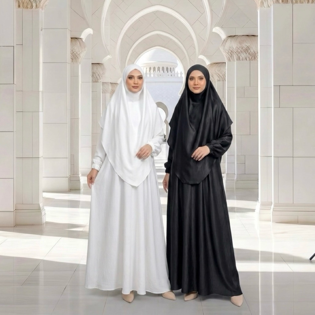 SET JUBAH KHIMAR UMRAH HAJI MEDINA