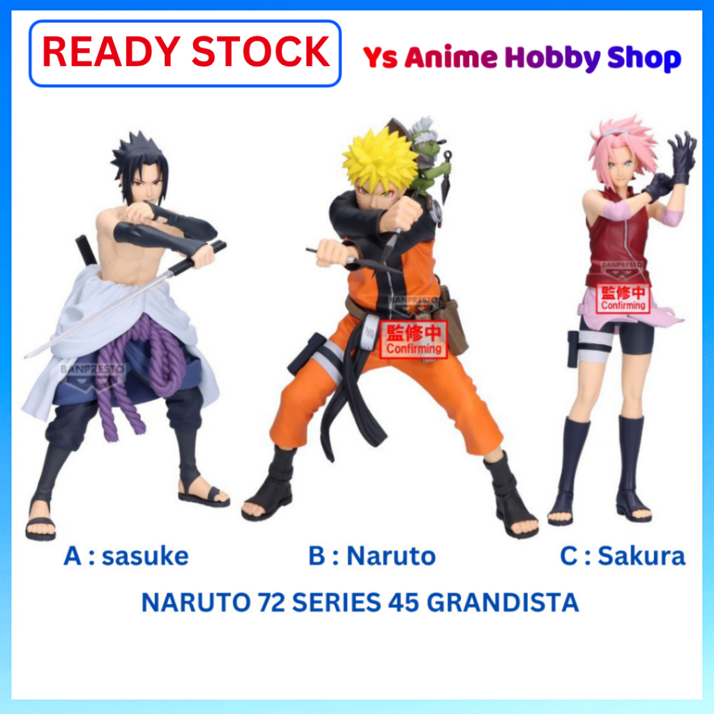 Banpresto NARUTO SHIPPUDEN GRANDISTA SAKURA HARUNO & SASUKE รูปนารูโตะ