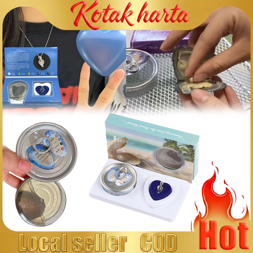 ธรรมชาติ Oyster Wish Pearl/กล่องสูญญากาศ/Clung Mutiara Kerang สําหรับผู้หญิงสาว/ชุดเครื่องประดับ/สร้