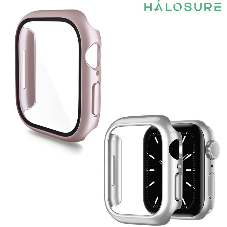 Halosure Case Cover สําหรับ Apple Watch Series 11/10 - Rose Gold/Silver (42mm/46mm)