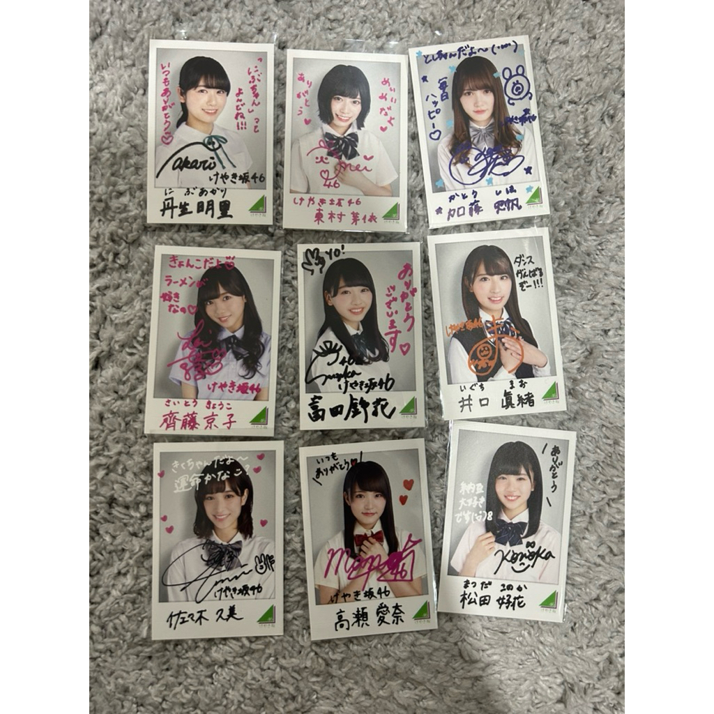 Pre Loved Keyakizaka46/Sakurazaka46/Hinatazaka46/KLP48/การ์ดakb48/โฟโต้การ์ด/ป้าย/ผ้าเช็ดหน้า/การ์ด