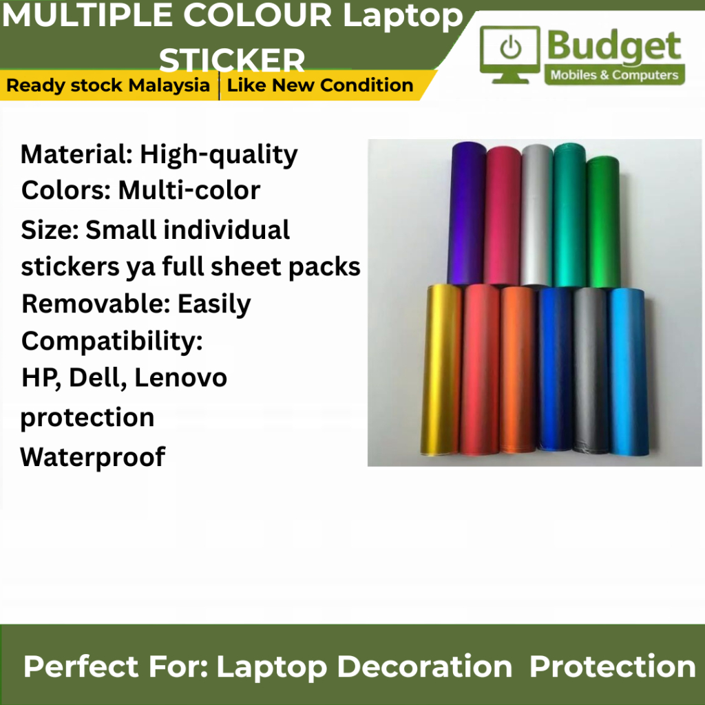MULTIPLE COLOUR MATERIALS LAPTOP VINYL SKIN STICKER COVER SERVICE - เพิ่มอยู่