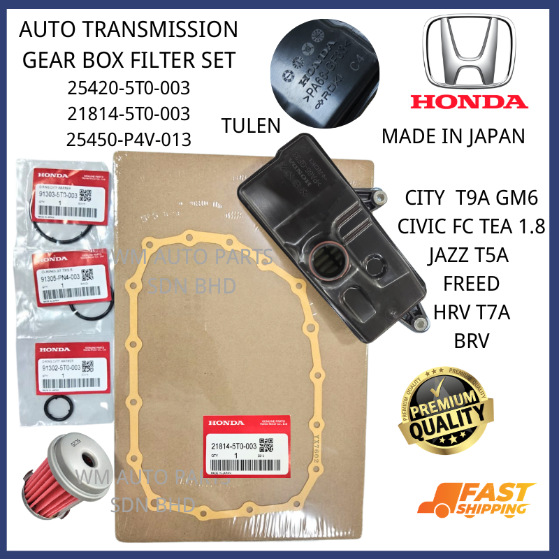 WMCITY T9A CIVIC FC JAZZ T5A BRV HRV T7A AUTO FILTER GEAR BOX SET 25420-5T0-003