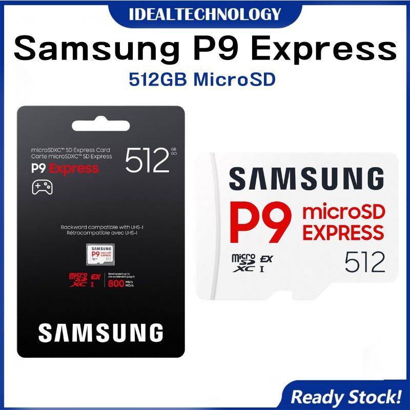 Samsung P9 Express microSD การ์ดด่วน 512GB การ์ดหน่วยความจํา microSDXC สูงสุด 800 MB/s(MB MK512T/AM)