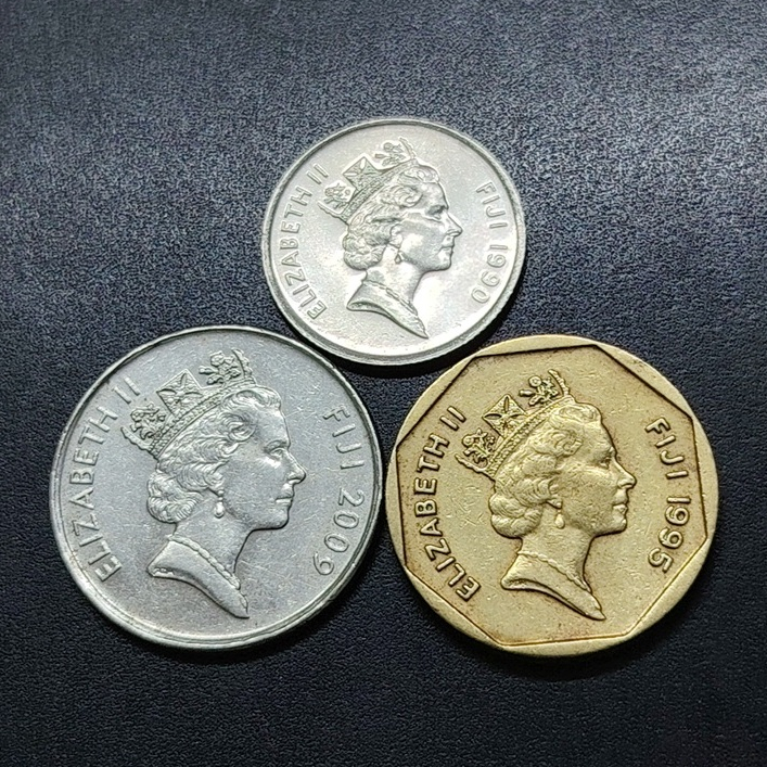 Fiji A Set Of Coins 1990 -2009 ( 3 เหรียญ )