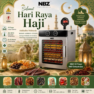NBZ 10 Tray Food Dehydrator Machine Food Dryer Dehydrator Dehydrated Machine Mesin pengering makanan  食品风干机 干果机 烘干机