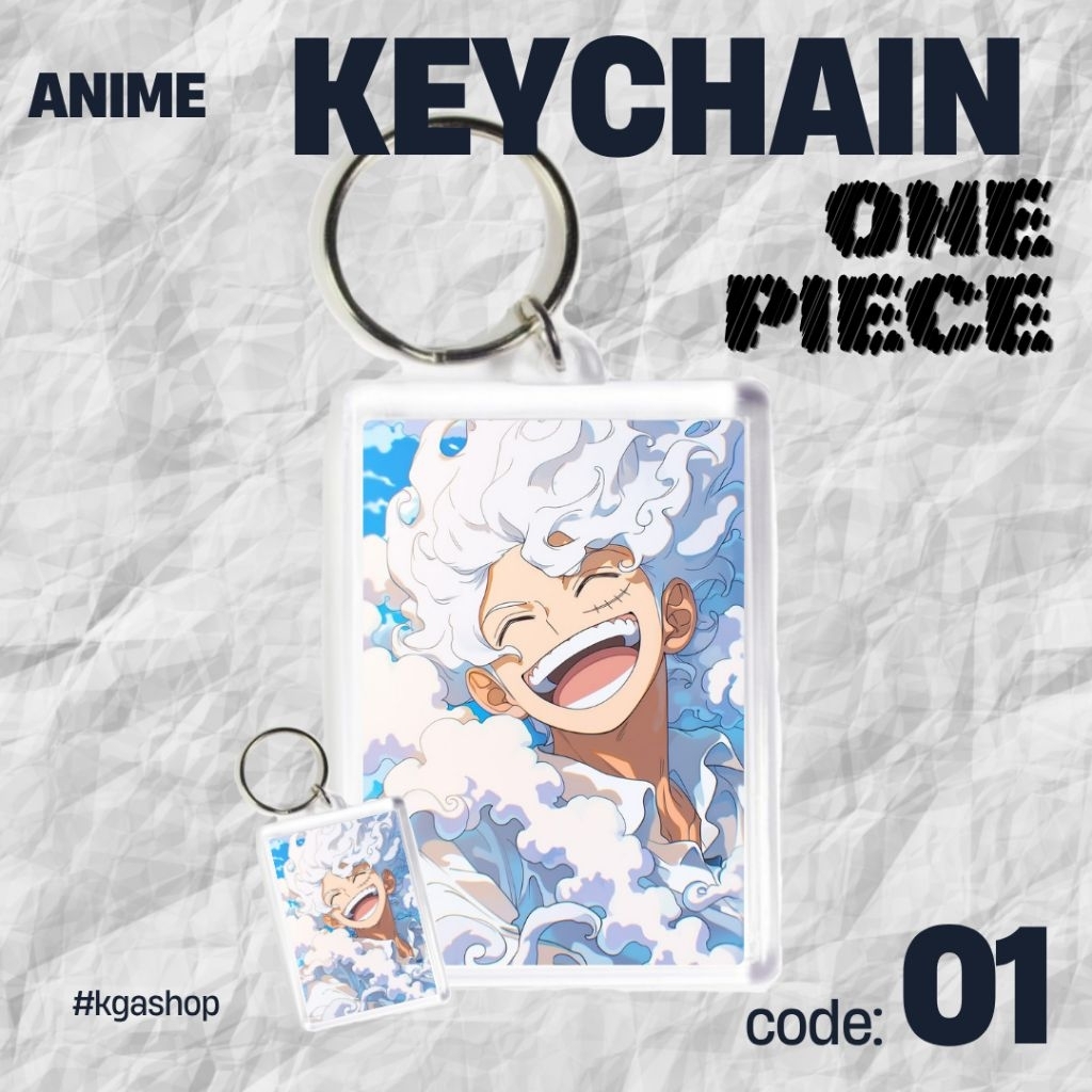 [KEYCHAIN] ONE PIECE LUFFY GEAR 6 ANIME KEYCHAIN MERCH D