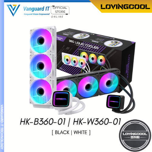LOVINGCOOL HK-B360-01 / HK-W360-01 360MM AIO LIQUID COOLER CPU ARGB FAN