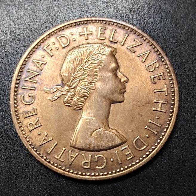 UK Queen Elizabeth II 1 Penny 1967