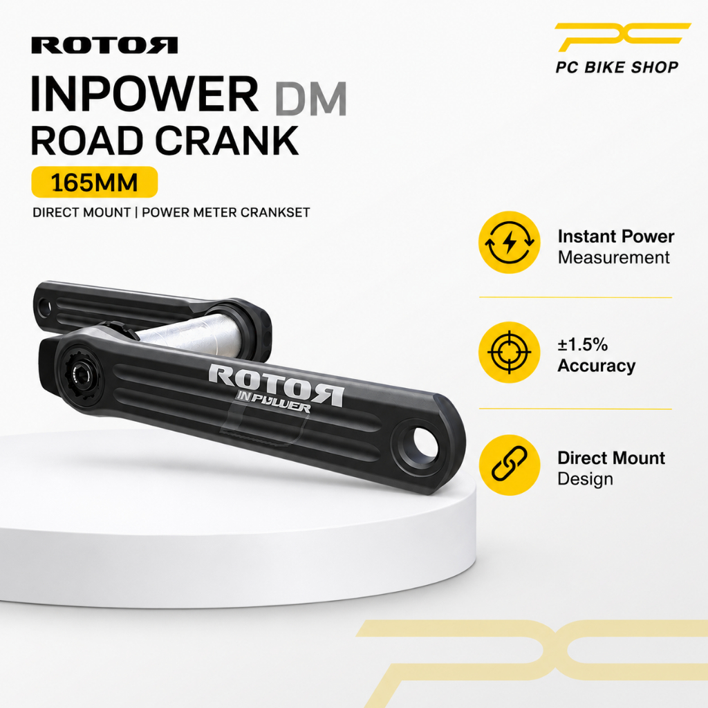 ROTOR INPOWER POWERMETER DM แผนที่ CRANKARM 165 มม.Chainring ขี่จักรยานจักรยาน Crank คอมพิวเตอร์ Bas