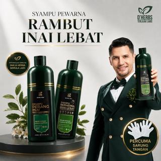 DHERBS SYAMPU PEWARNA RAMBUT INAI LEBAT BLACK & BROWN