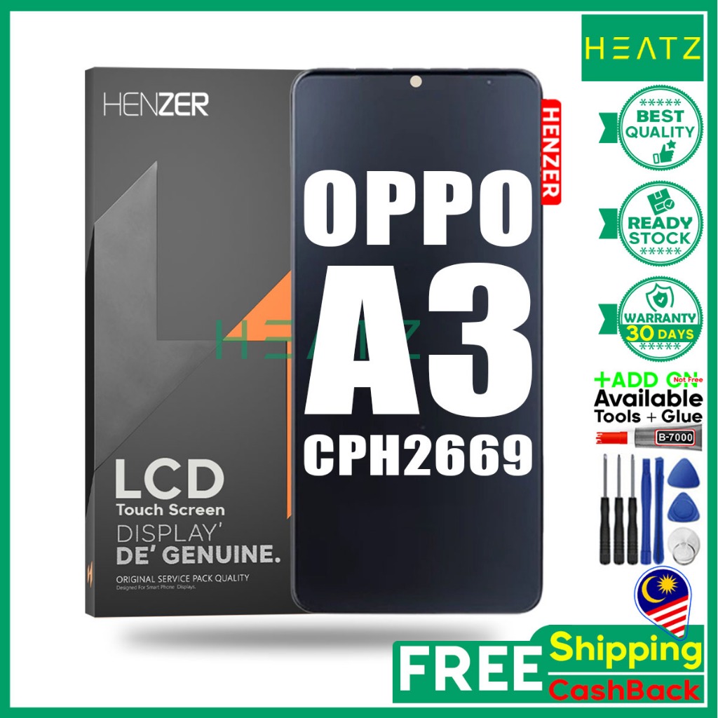 ORG HENZER จอแสดงผล LCD สําหรับ OPPO A3 CPH2669 / OPPO A3X CPH2641 หน้าจอสัมผัส