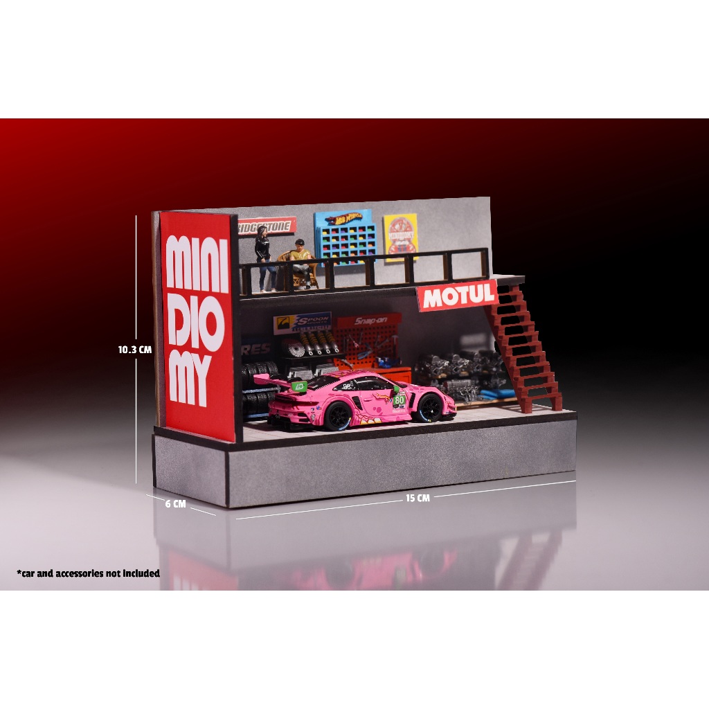 Diorama Two Storey Garage 1:64 Minidiomy