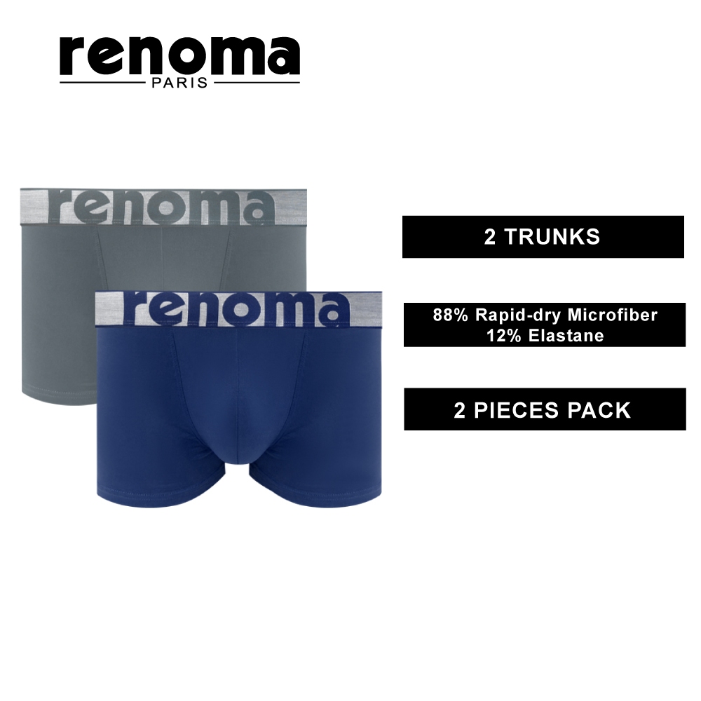 RENOMA 2 chiếc nam Trunk Rapid-Dry Microfiber Spandex đồ lót (REX8192)