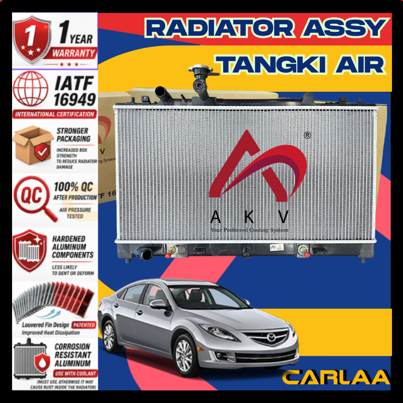 AKV JAPAN QUALITYMAZDA 6 2.0 2.5 08Y>13Y RADIATOR /TANGKI AIR ASSY SINGLE/DOUBLE LAYER TOP QUALITY