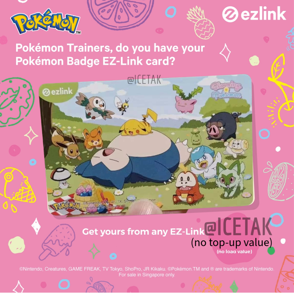 POKEMON/Doraemon/SANRIO/SANO/Miffy 易卡 Ezlink Card