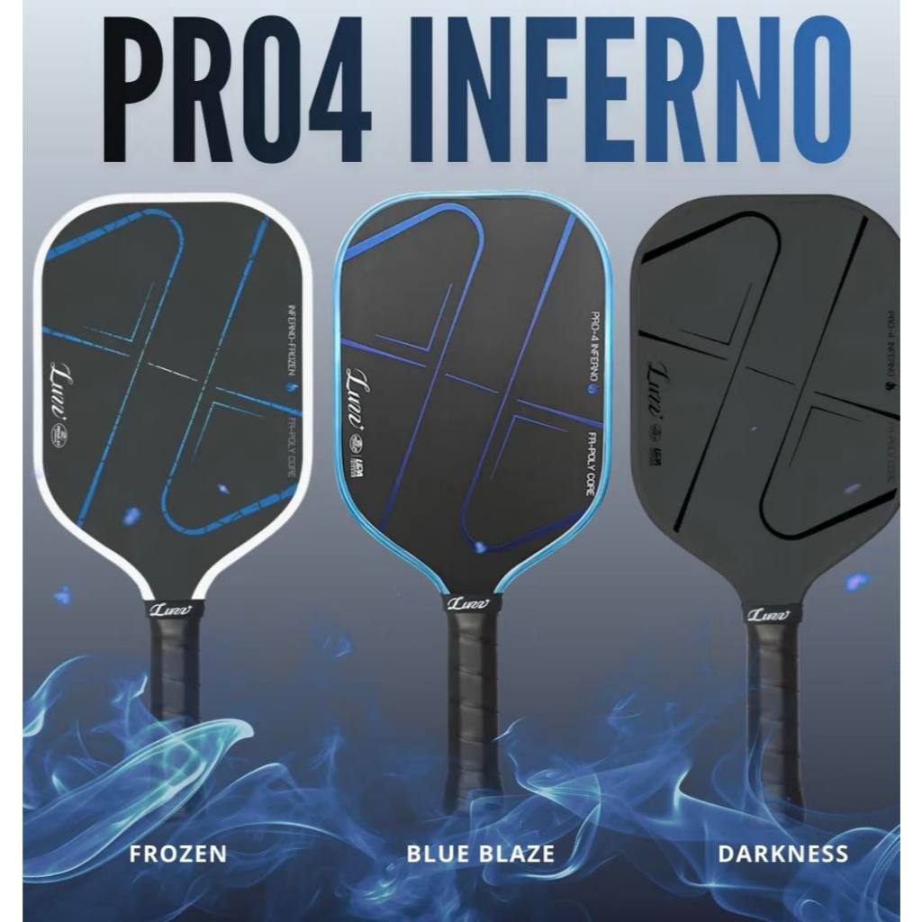 Luzz Pickleball Paddle Pro 4 Inferno MPP Pickleball Paddle - จุดหวานขนาดใหญ่, แกนทนทาน