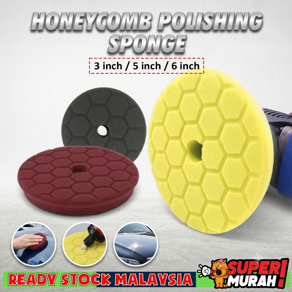3/5/6 นิ้ว Hex Logic/Honeycomb Polish ฟองน้ําโฟม ตัด Pad/แผ่นขัด/Finishing Pad ฟองน้ํา Buffing ขัด P