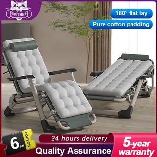 【5 Years Warranty】Folding Bed Premium Foldable Lazy Chair Folding Lazy Couch With Cotton Pad Cooling Lazy Sofa Balcony
