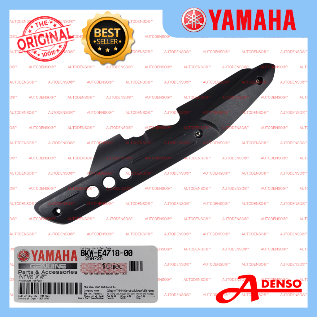 PG1 MUFFLER COVER EXZOS EX EXHAUST MATT BLACK (ORIGINAL100%YAMAHA) PG-1 EXHAUST ฝาครอบด้านข้าง BKW-E