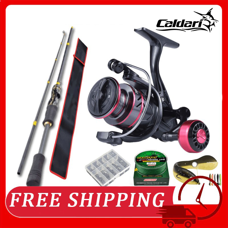 2026 ใหม่ CALDARI คันเบ็ดชุด Rod Spinning Joran Pancing Reel Spinning Fishing Rod Spinning Reel