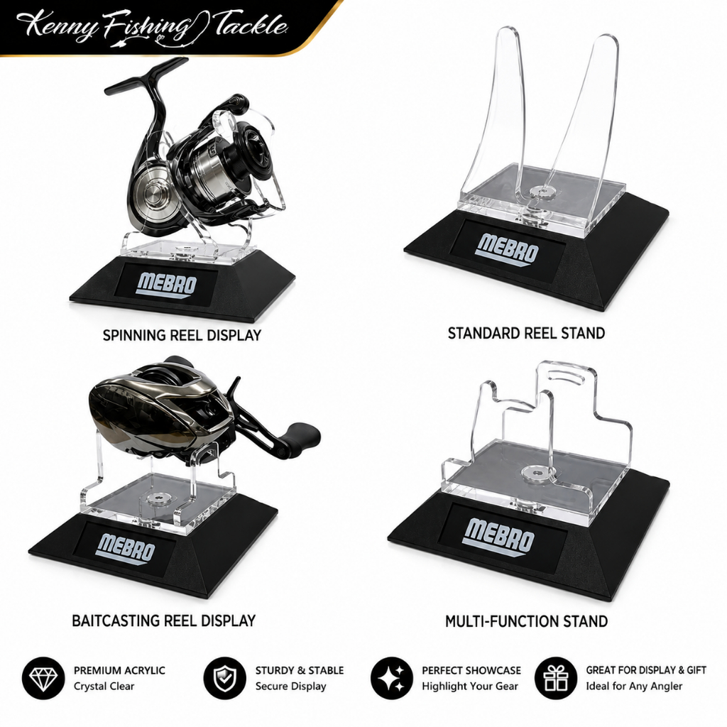 MEBAO MEPRO BEARKING รอกตกปลา LURE ขาตั้งจอแสดงผล Rack Spinning Baitcast Daiwa Shimano