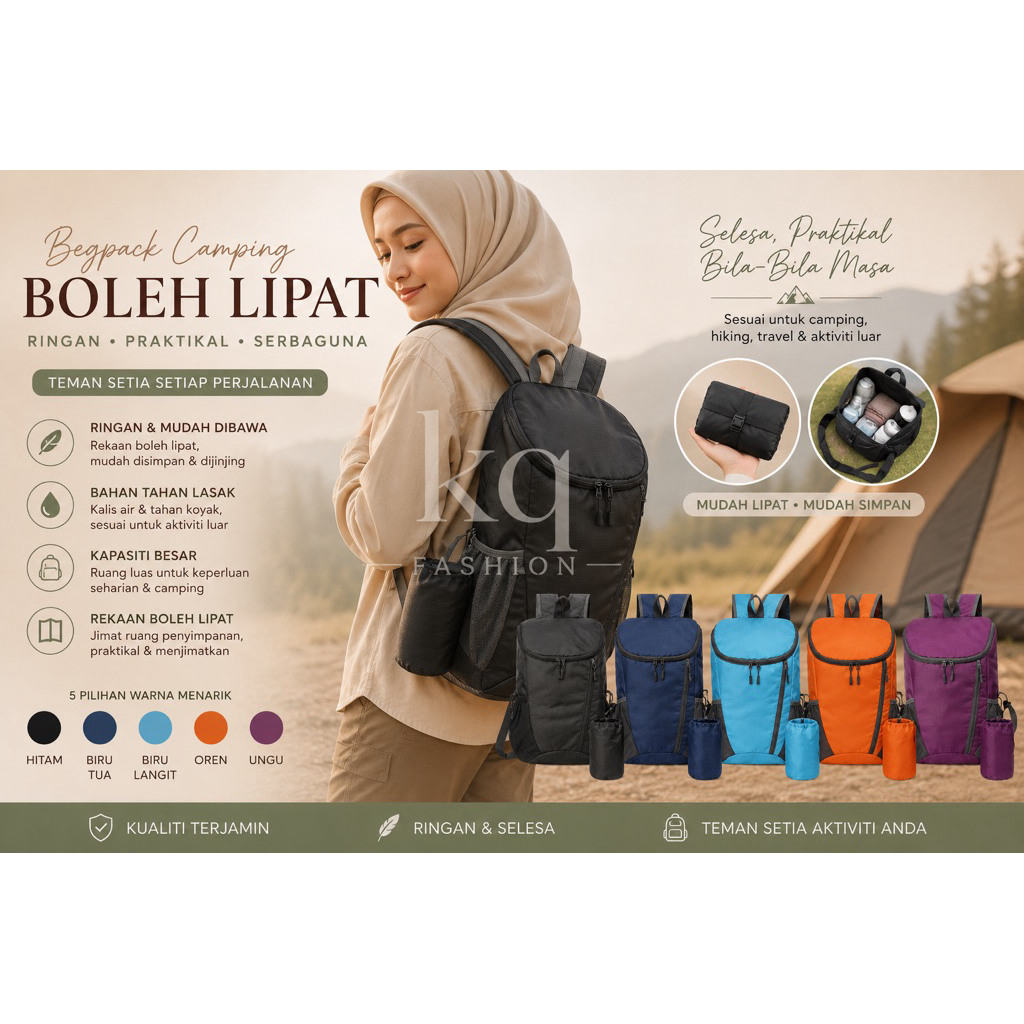 PREMIUM QUALITY GRADE A JP-1012 Japan Fashion Camping Backpack Backpack Bagpack Beg galas Beg bolaka