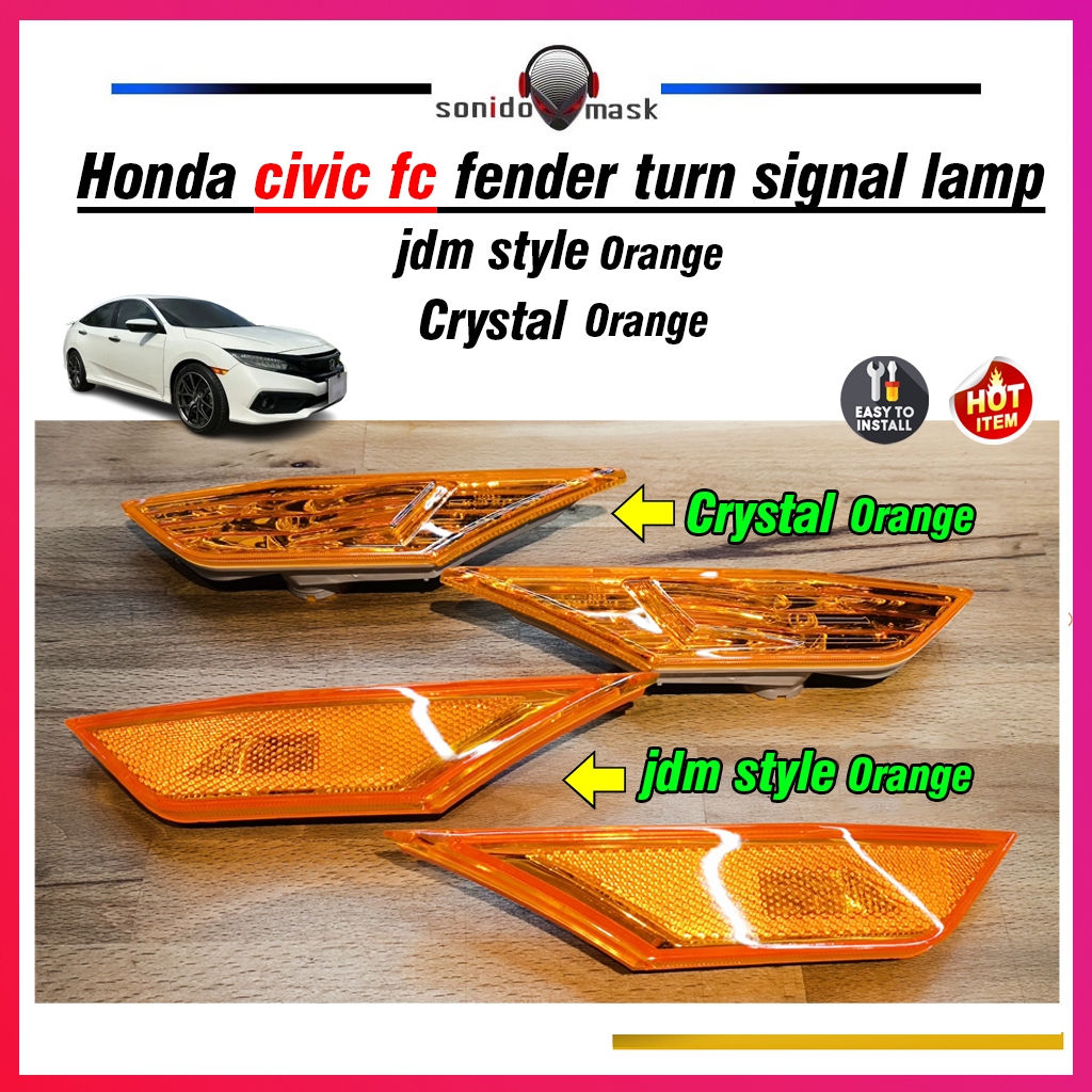 Honda Civic FC ชา TBA FC1 FC6 FK4 FK7 FK8 2016 Fender ฝาครอบโคมไฟ Mudguard 2 ชิ้น